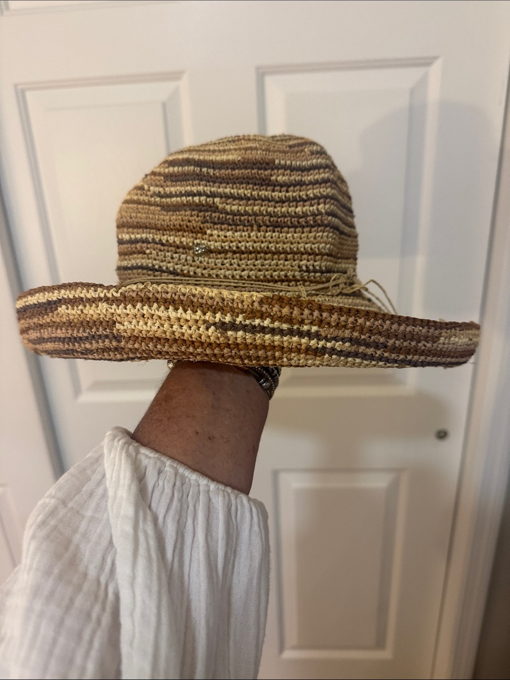 Helen Kaminski Provence Handmade Raffia Packable Womens Hat Beach Boho Coastal